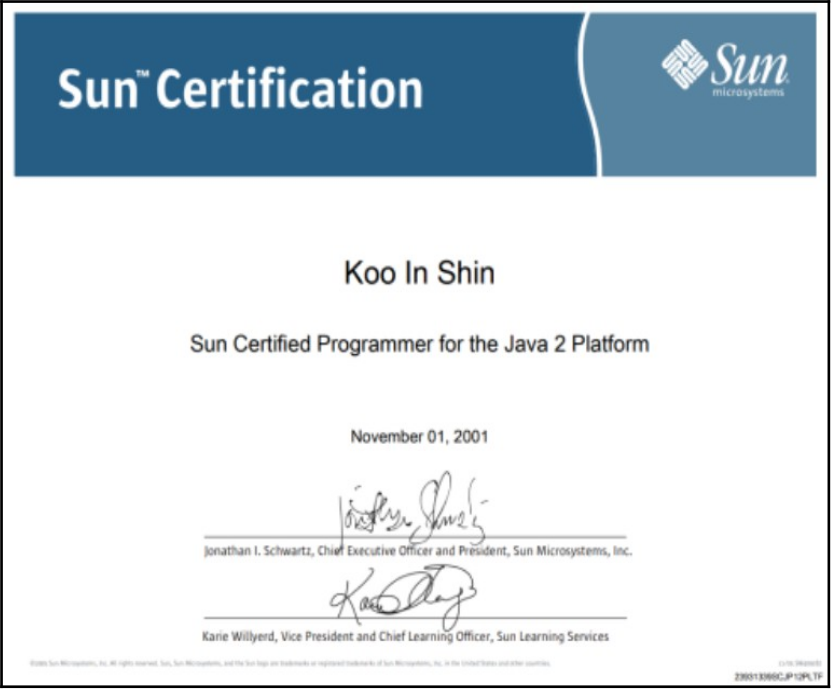 Sun Certified Java Developer